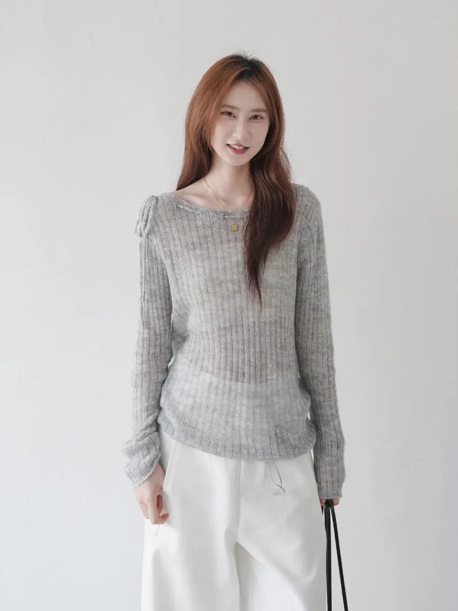 Тонкий свободный вязаный свитер для женщин, весна-лето, с длинными рукавами, простой дизайн, с полосками, дышащий топ
Тонкий свободный вязаный свитер для женщин, весна-лето, с длинными рукавами, простой дизайн, с полосками, дышащий топ