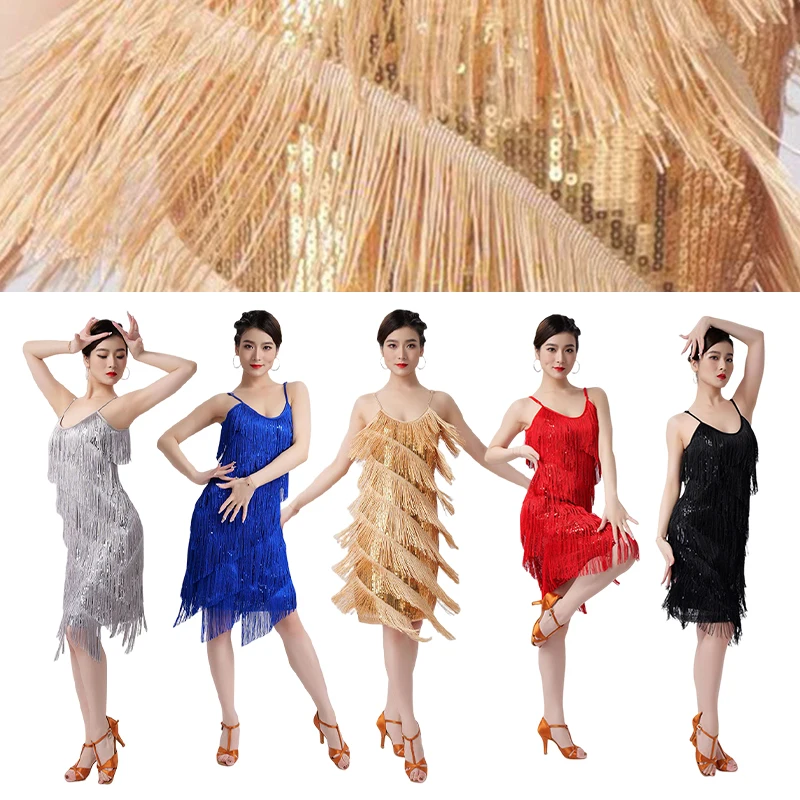 Women Latin Dance Dress 1920s Sequin Tassel Latin Dress Vintage Fringe Gatsby Dress Party Cocktail Dress Ballroom Dance Costume
Women Latin Dance Dress 1920s Sequin Tassel Latin Dress Vintage Fringe Gatsby Dress Party Cocktail Dress Ballroom Dance Costume