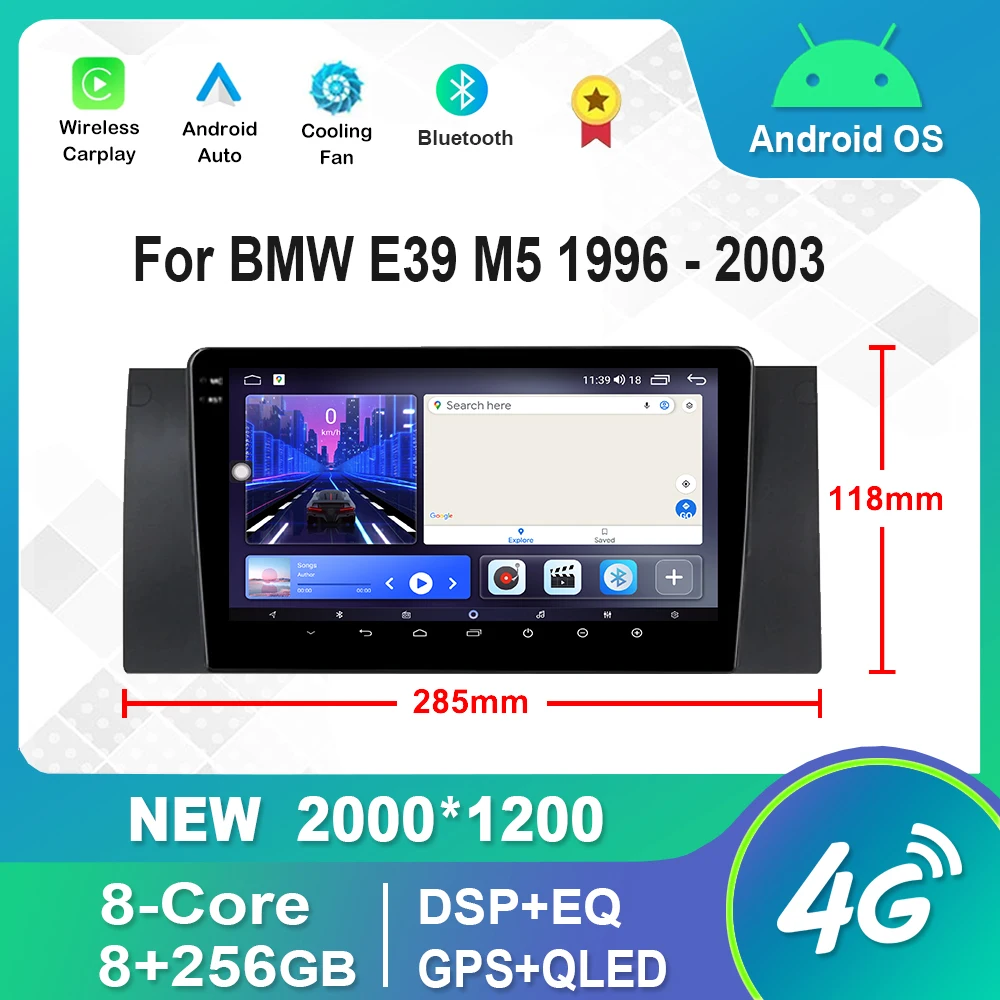 Android Car Radio Multimedia Player 9 inch For BMW E39 M5 1996 - 2003 IPS QLED Screen WiFi 4G BT GPS DSP
Android Car Radio Multimedia Player 9 inch For BMW E39 M5 1996 - 2003 IPS QLED Screen WiFi 4G BT GPS DSP