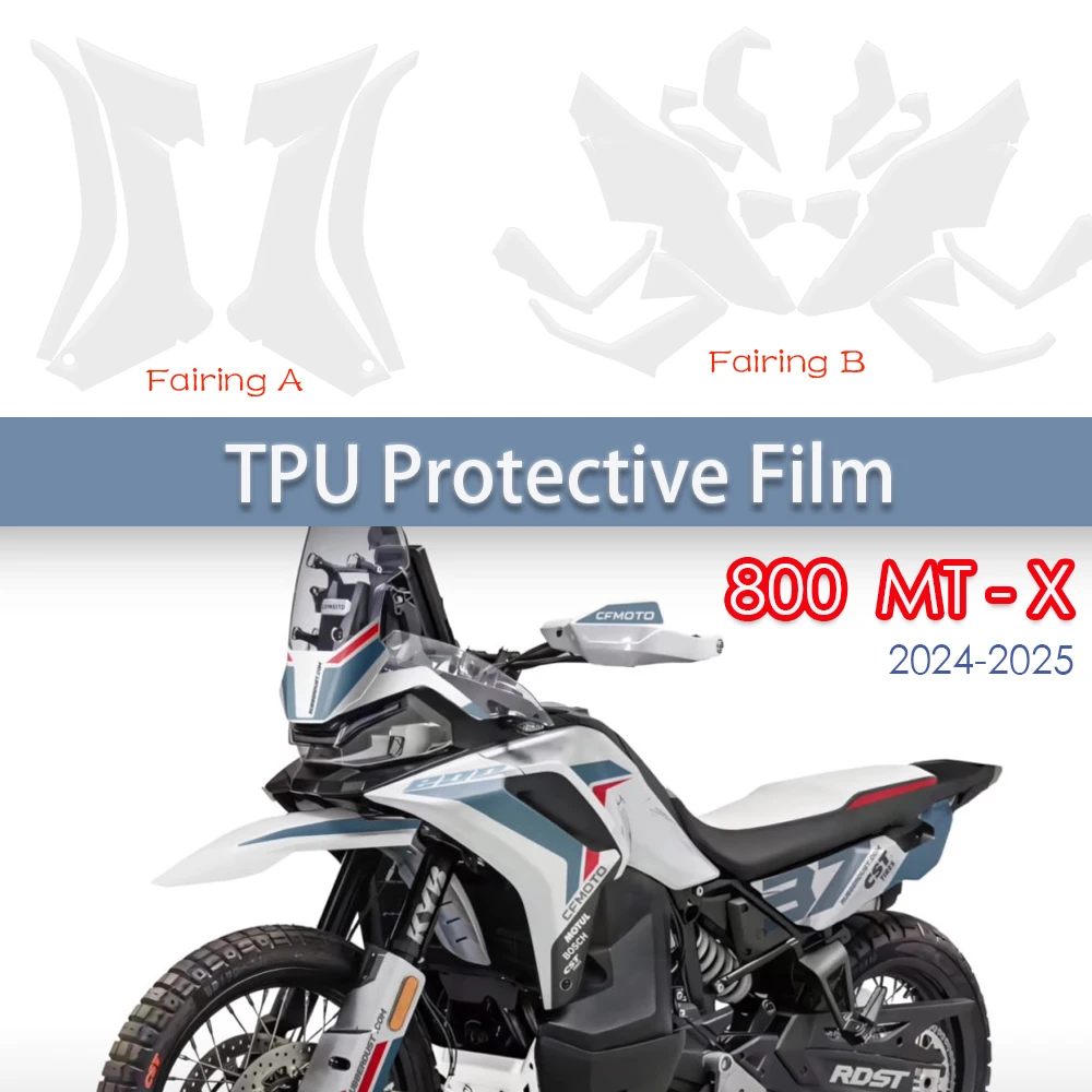 PPF FIT CF800MTX Paint Protection Film bodykit TPU Motorcycle Fairing Tank Protective stickers For CFMOTO 800 MT X NEW 2024-25
PPF FIT CF800MTX Paint Protection Film bodykit TPU Motorcycle Fairing Tank Protective stickers For CFMOTO 800 MT X NEW 2024-25