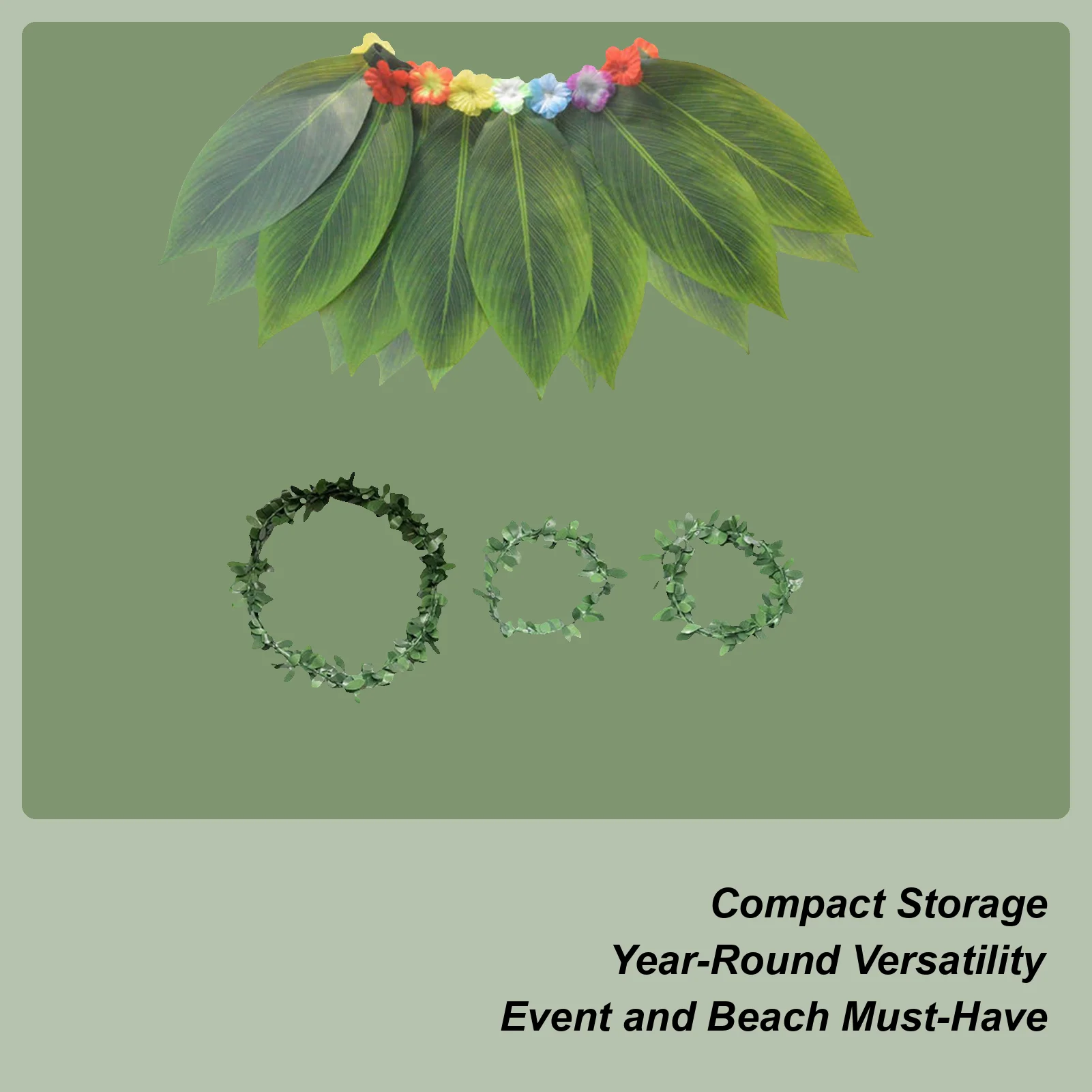 Гавайский костюм для женщин, браслеты с гавайской травой, тропический дышащий реалистичный браслет с листьями, браслет для курортной одежды
Гавайский костюм для женщин, браслеты с гавайской травой, тропический дышащий реалистичный браслет с листьями, браслет для курортной одежды