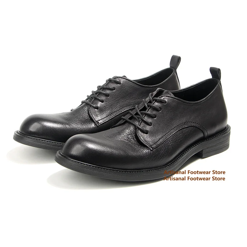 Cowhide Leather Casual Shoes Round Toe Lace Up Derby Shoes Men's Shoes Fashionable Breathable Leather Shoes Retro Men's Shoes
Cowhide Leather Casual Shoes Round Toe Lace Up Derby Shoes Men's Shoes Fashionable Breathable Leather Shoes Retro Men's Shoes