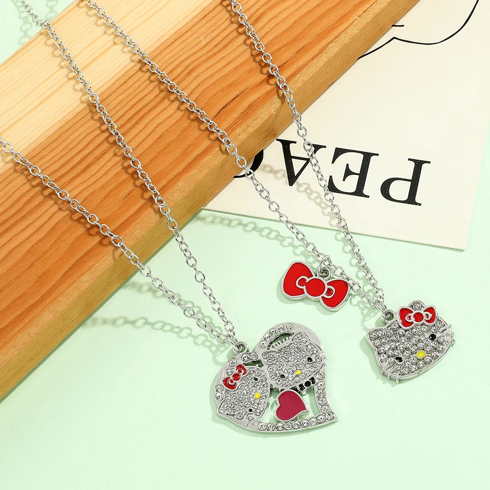 Fashion Niche Design Hello Kitty Necklace Cute Cartoon Heart Pendant Clavicle Chain Jewelry for Couples And Best Friends Gifts
Fashion Niche Design Hello Kitty Necklace Cute Cartoon Heart Pendant Clavicle Chain Jewelry for Couples And Best Friends Gifts