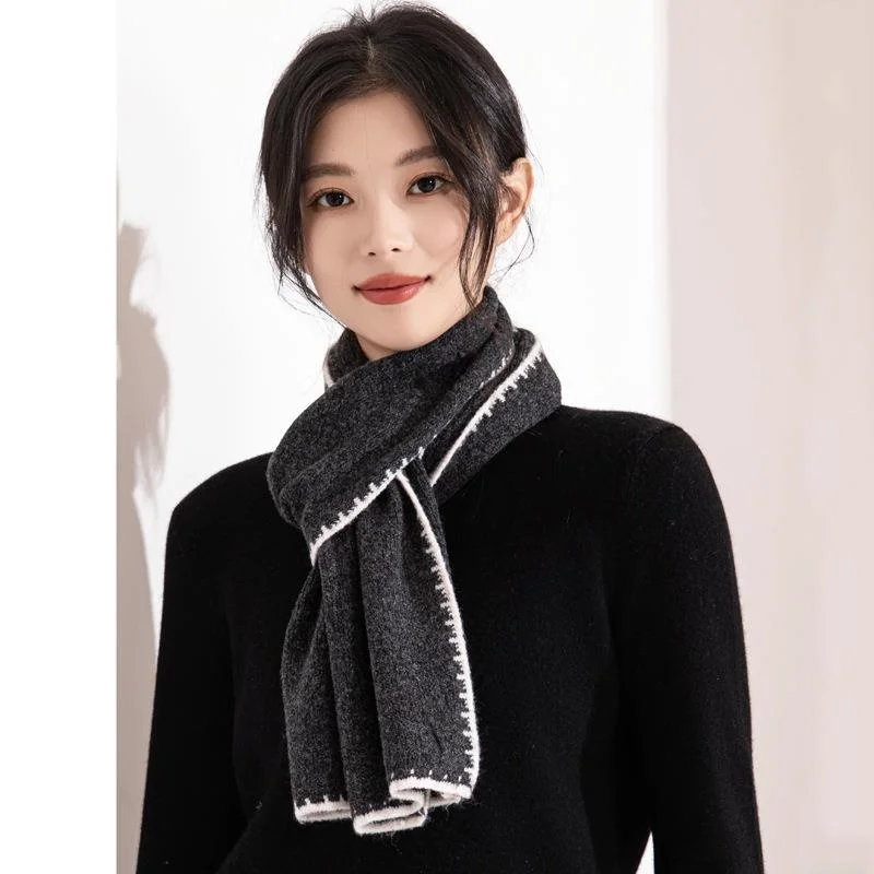 Women's Wool Scarf Double-sided Knitted Cashmere Warmth Winter Spring Autumn Fashionable Accessory Versatile Neck Warmer
Women's Wool Scarf Double-sided Knitted Cashmere Warmth Winter Spring Autumn Fashionable Accessory Versatile Neck Warmer