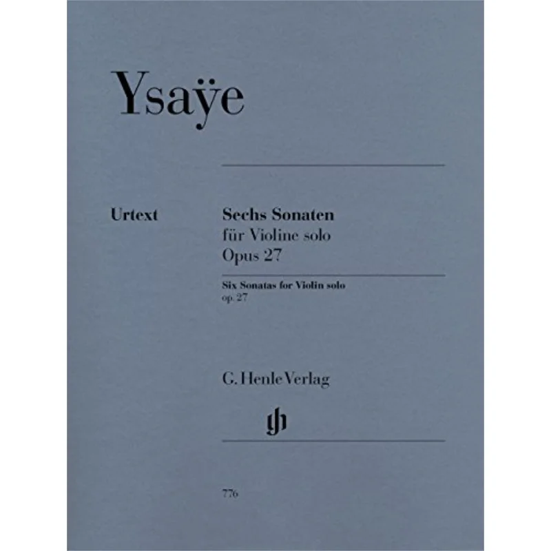 HN776 Ysaye Six Sonatas Op 27 F Vl Solo Gertsch Norbert G Henle Verlag 9790201807768 Book
HN776 Ysaye Six Sonatas Op 27 F Vl Solo Gertsch Norbert G Henle Verlag 9790201807768 Book