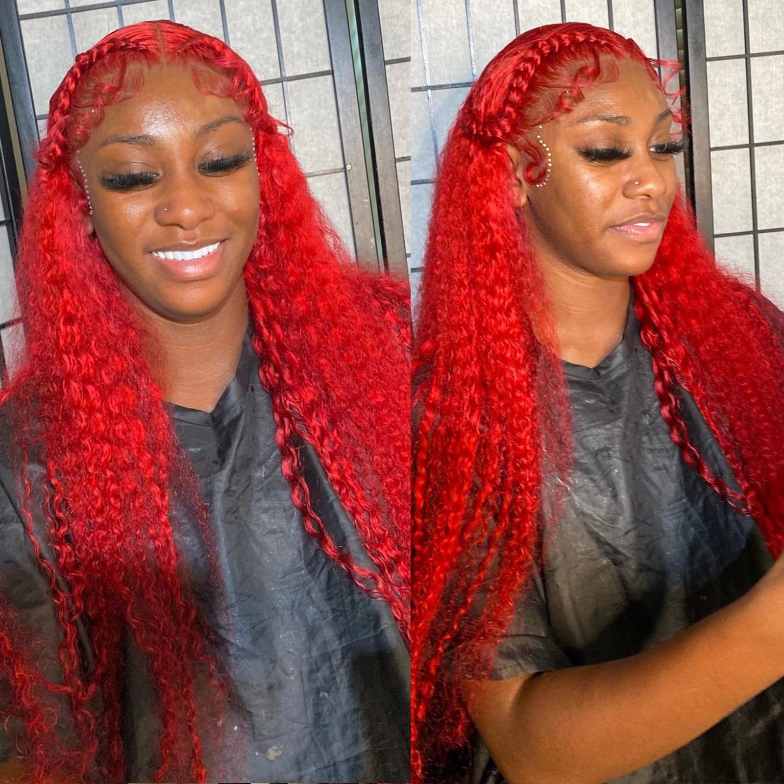 Water Wave Curly Deep Wave Lace Frontal Wig Human Hair 13x6 Red Lace Front Wig Curly Hair For Black Women Human Hair 180%Density
Water Wave Curly Deep Wave Lace Frontal Wig Human Hair 13x6 Red Lace Front Wig Curly Hair For Black Women Human Hair 180%Density