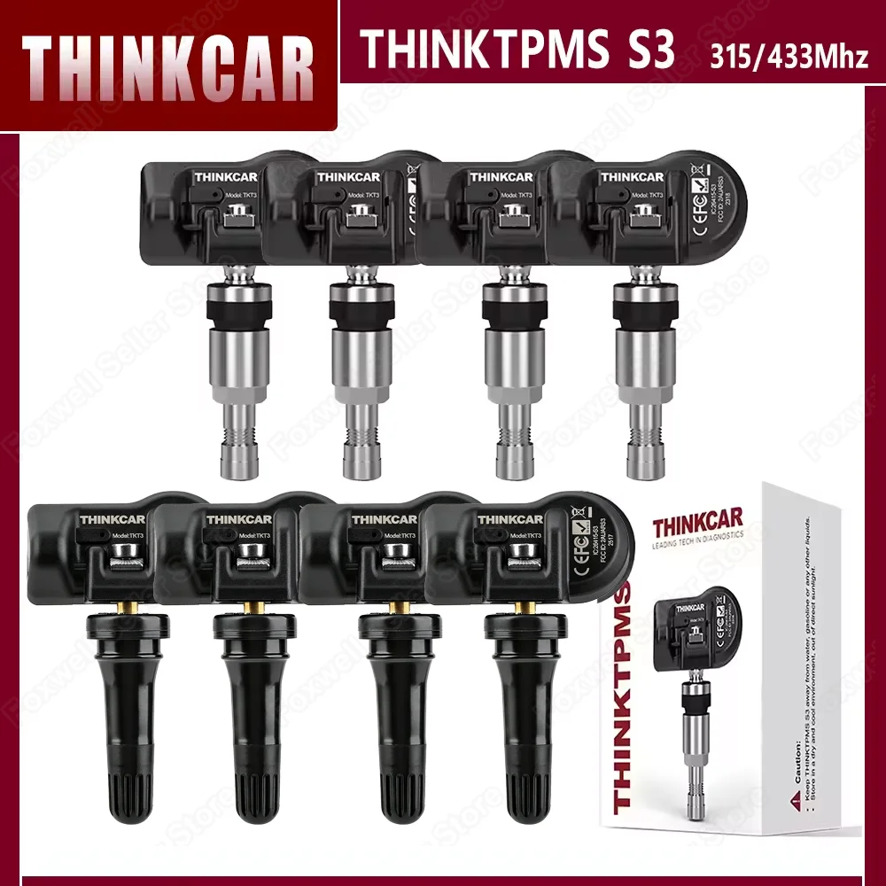 THINKCAR THINKTPMS S3 TPMS Sensor 315/433MHz Universal Wireless Programmable Tire Pressure Monitor Fit 98% Cars for BMW Toyota
THINKCAR THINKTPMS S3 TPMS Sensor 315/433MHz Universal Wireless Programmable Tire Pressure Monitor Fit 98% Cars for BMW Toyota