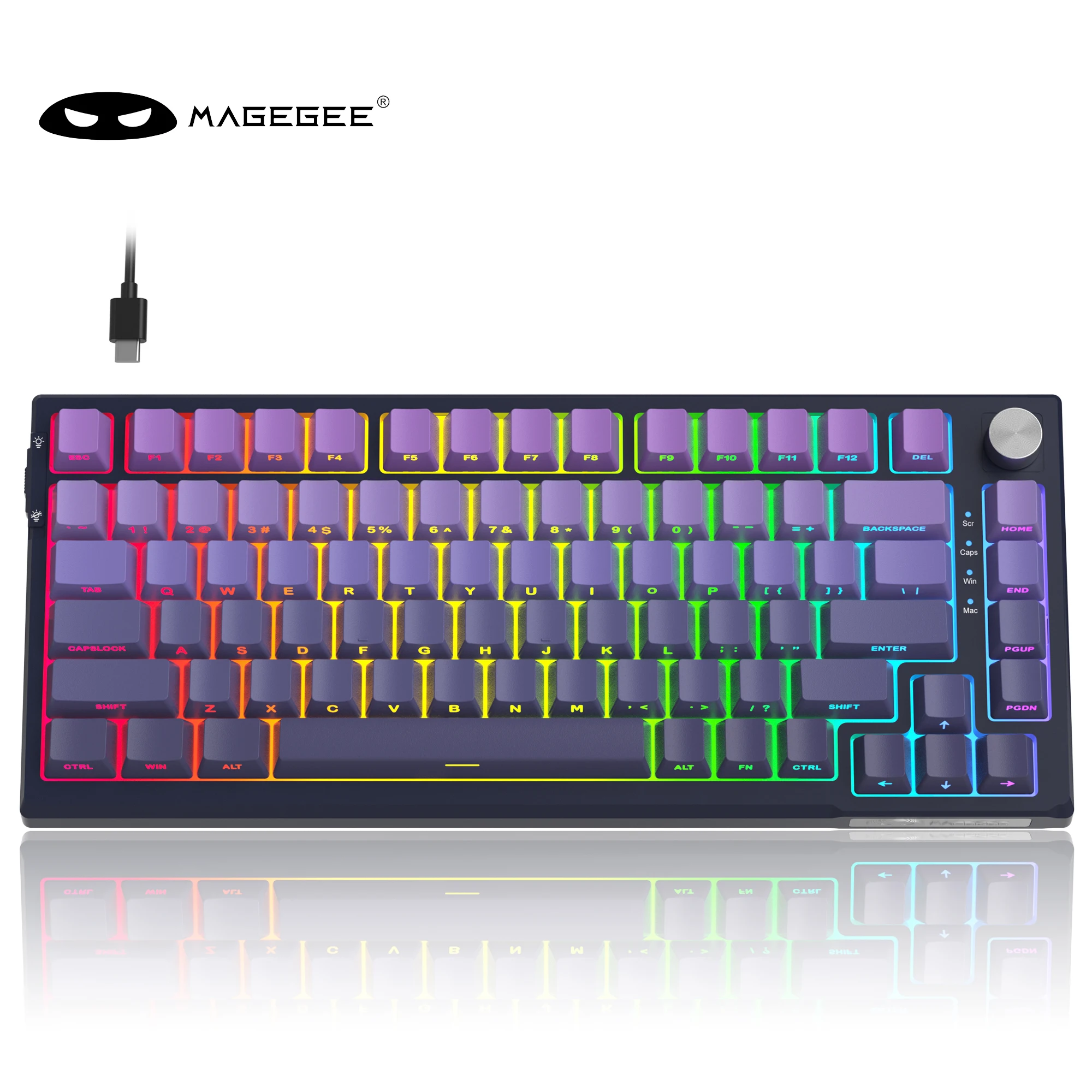 MageGee SKY81 Gasket Gaming Mechanical Keyboard Wired Hot Swappable 83 Keys PBT RGB Customized 75% layout For PC Laptop Knob
MageGee SKY81 Gasket Gaming Mechanical Keyboard Wired Hot Swappable 83 Keys PBT RGB Customized 75% layout For PC Laptop Knob