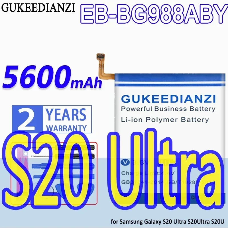 Аккумулятор GUKEEDIANZI большой емкости EB-BG988ABY 5600 мАч для Samsung Galaxy S20 Ultra S20U, аккумуляторы для мобильных телефонов
Аккумулятор GUKEEDIANZI большой емкости EB-BG988ABY 5600 мАч для Samsung Galaxy S20 Ultra S20U, аккумуляторы для мобильных телефонов