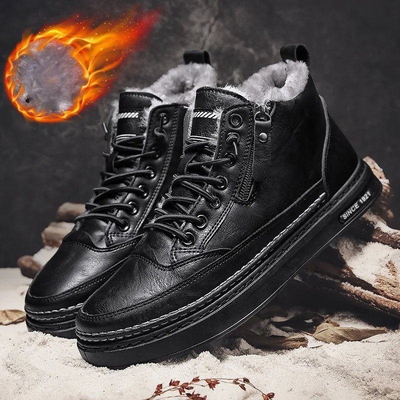 Men's Boots Winter Street Style High Top Warm Ankle Boots Punk Casual Cotton Shoes High Quality Side Zipper Outdoor Boots Retro
Men's Boots Winter Street Style High Top Warm Ankle Boots Punk Casual Cotton Shoes High Quality Side Zipper Outdoor Boots Retro