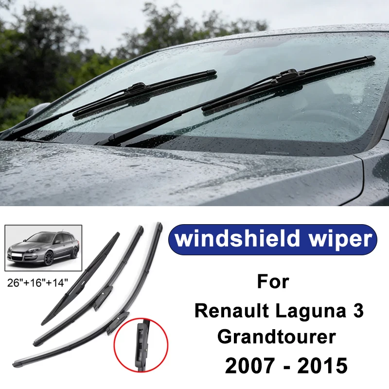 For Renault Laguna 3 Grandtourer 2007-2015 car windshield front/rear wipers, silent wiper blades,car blade brush accessories
For Renault Laguna 3 Grandtourer 2007-2015 car windshield front/rear wipers, silent wiper blades,car blade brush accessories