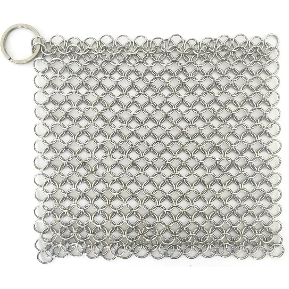 Stainless Steel Chainmail Scrubber for Cast Iron Cookware Cleaning Heavy Duty Rust Proof Scouring Pad Flexible Square Scraper Safe for Nonstick Pans Pots Griddle No Scratches or Residue Reusable Easy Clean Kitchen Brush
Stainless Steel Chainmail Scrubber for Cast Iron Cookware Cleaning Heavy Duty Rust Proof Scouring Pad Flexible Square Scraper Safe for Nonstick Pans Pots Griddle No Scratches or Residue Reusable Easy Clean Kitchen Brush