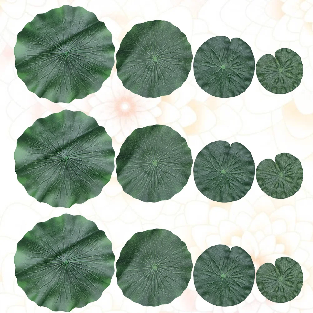 12Pcs Artificial Lotus Leaves Decorative Plants Simulation Faux Indoor Outdoor Party Fish Tank Pond Decor
12Pcs Artificial Lotus Leaves Decorative Plants Simulation Faux Indoor Outdoor Party Fish Tank Pond Decor