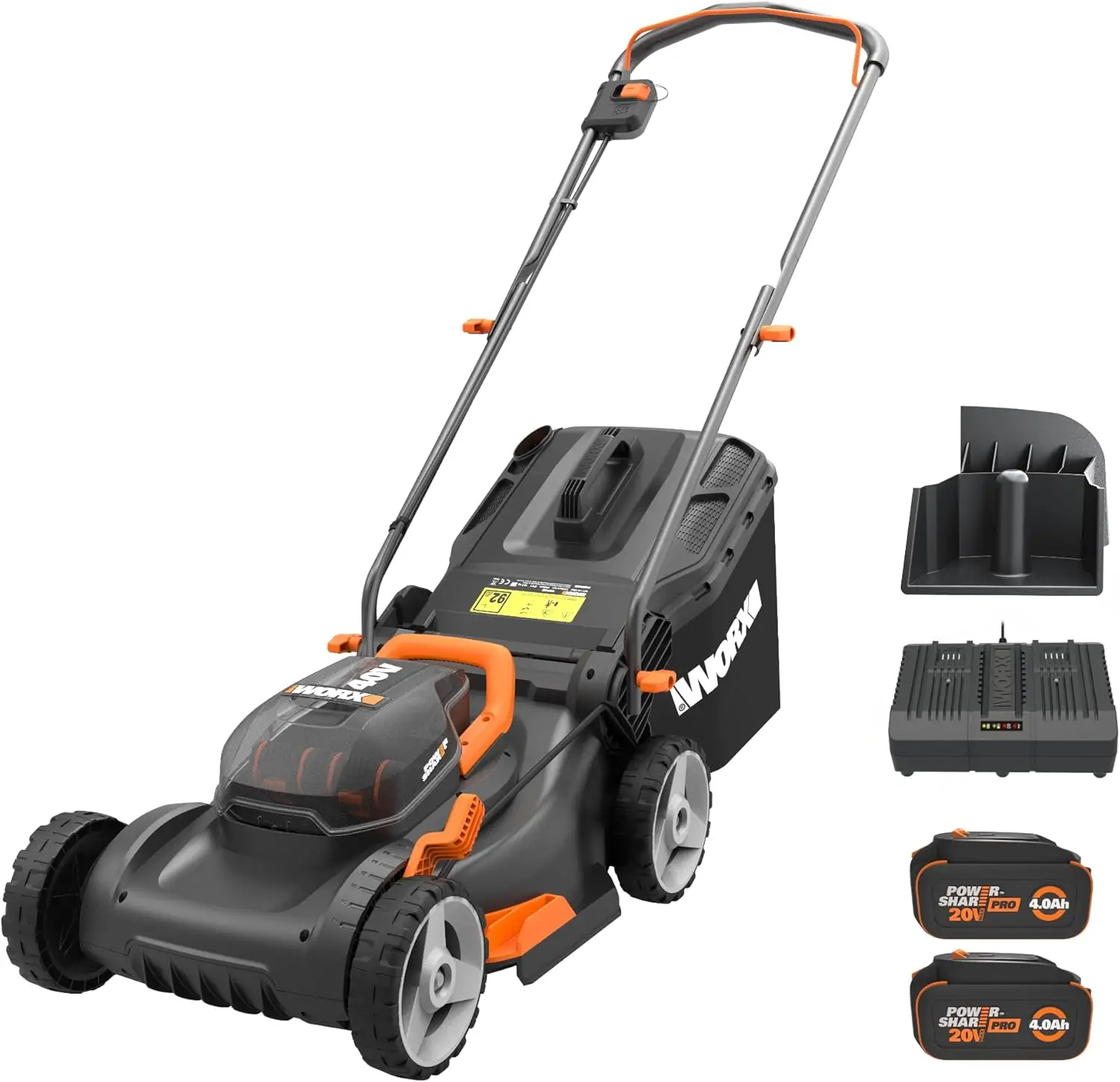 17 Inch Cordless Electric Lawn Mower Two In One Quiet Push Cutter Seven Position Height Adjustment For Small Yards Two Batteries
17 Inch Cordless Electric Lawn Mower Two In One Quiet Push Cutter Seven Position Height Adjustment For Small Yards Two Batteries