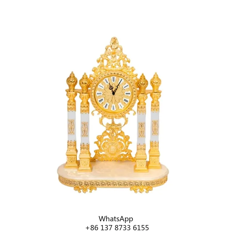 Antique Deluxe Style Carved Table Clock Home Decor Copper Plated Crystal Quartz Table & Desk Clock Shabby Chic Needle Display
Antique Deluxe Style Carved Table Clock Home Decor Copper Plated Crystal Quartz Table & Desk Clock Shabby Chic Needle Display