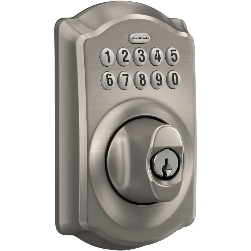 BE365 V CAM 619 Camelot Keypad Deadbolt, Electronic Keyless Entry Lock, Satin Nickel
BE365 V CAM 619 Camelot Keypad Deadbolt, Electronic Keyless Entry Lock, Satin Nickel