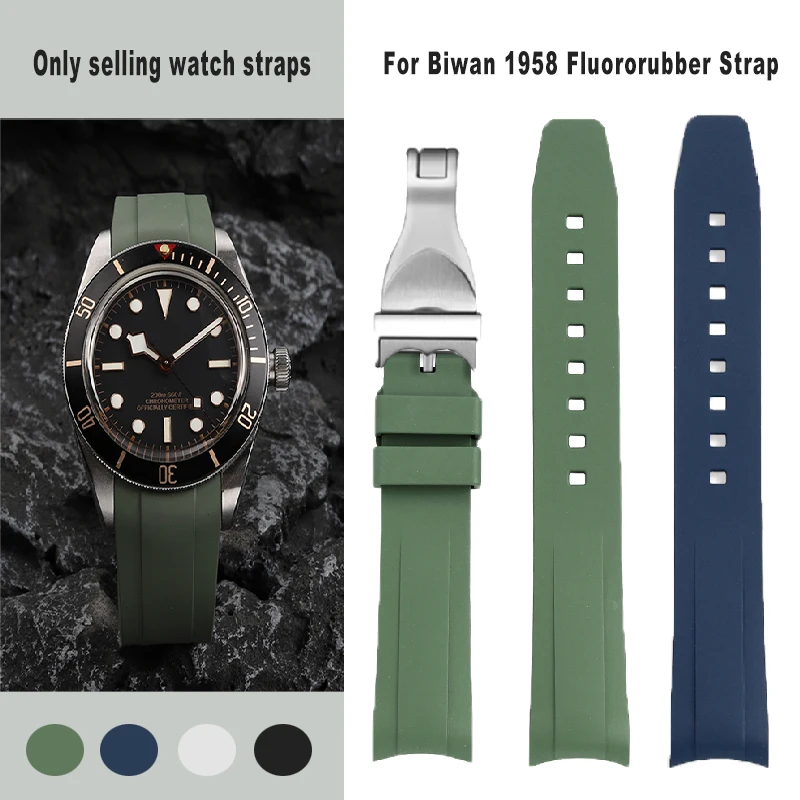 Ремешки для часов FKM 20 мм для Tudor Byfjord 1958 M79030N M79030B, изогнутый водонепроницаемый браслет из фторкаучука для мужских часов
Ремешки для часов FKM 20 мм для Tudor Byfjord 1958 M79030N M79030B, изогнутый водонепроницаемый браслет из фторкаучука для мужских часов