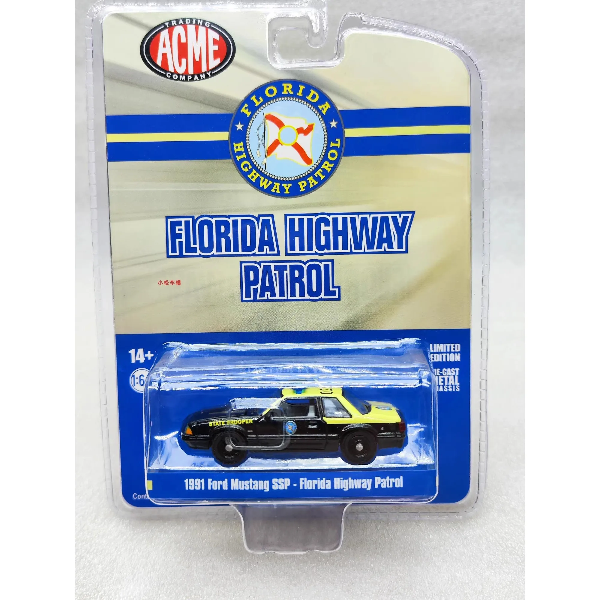 ACME 1:64 1991 Ford Mustang SSP - Florida Highway Patrol 51494 Advanced Collection Ornament Car Models
ACME 1:64 1991 Ford Mustang SSP - Florida Highway Patrol 51494 Advanced Collection Ornament Car Models