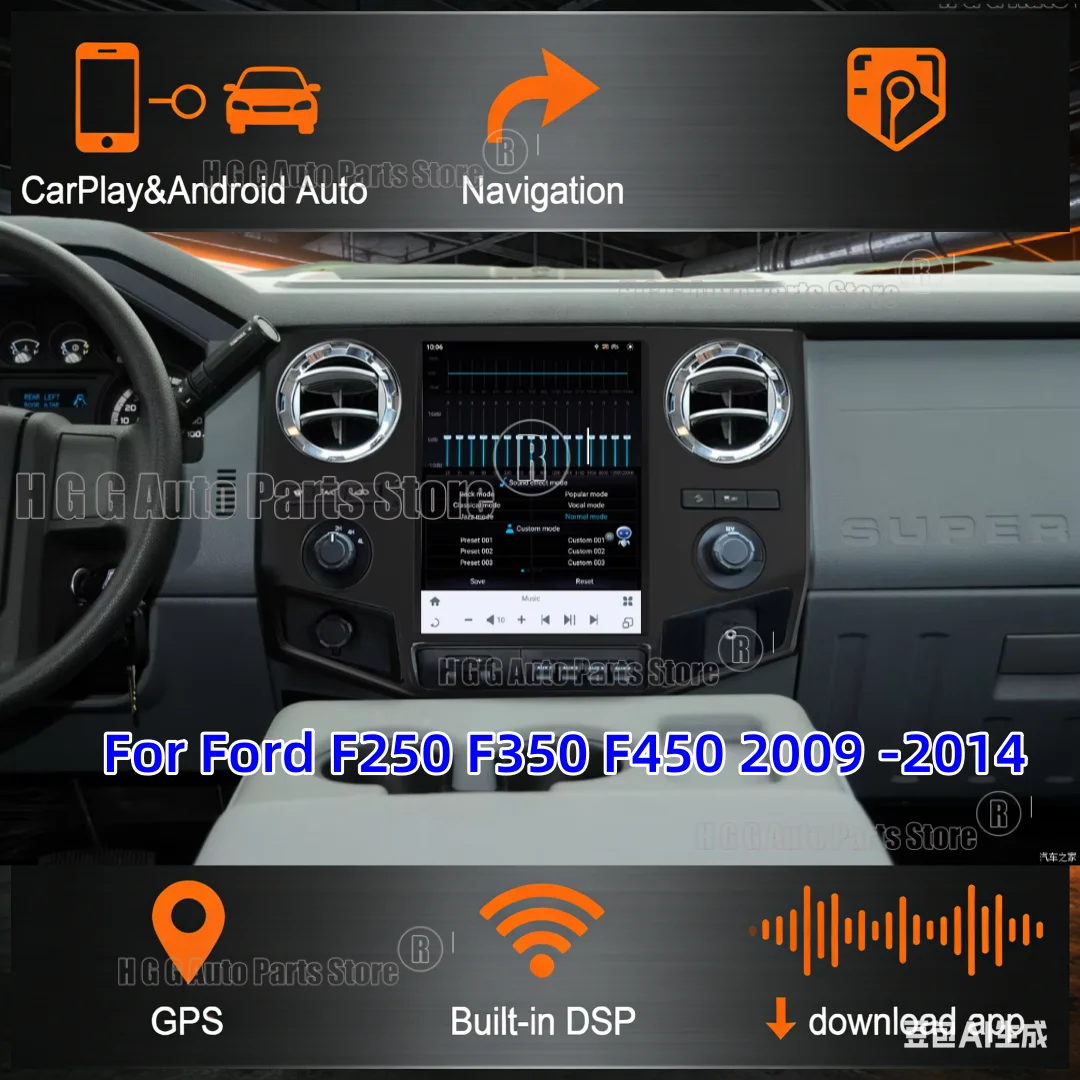 Android Auto Car Radio GPS Navigation CarPlay For Ford F250 F350 F450 2009 -2014 Truck Multimedia Player Head Unit 12.1" Screen
Android Auto Car Radio GPS Navigation CarPlay For Ford F250 F350 F450 2009 -2014 Truck Multimedia Player Head Unit 12.1" Screen