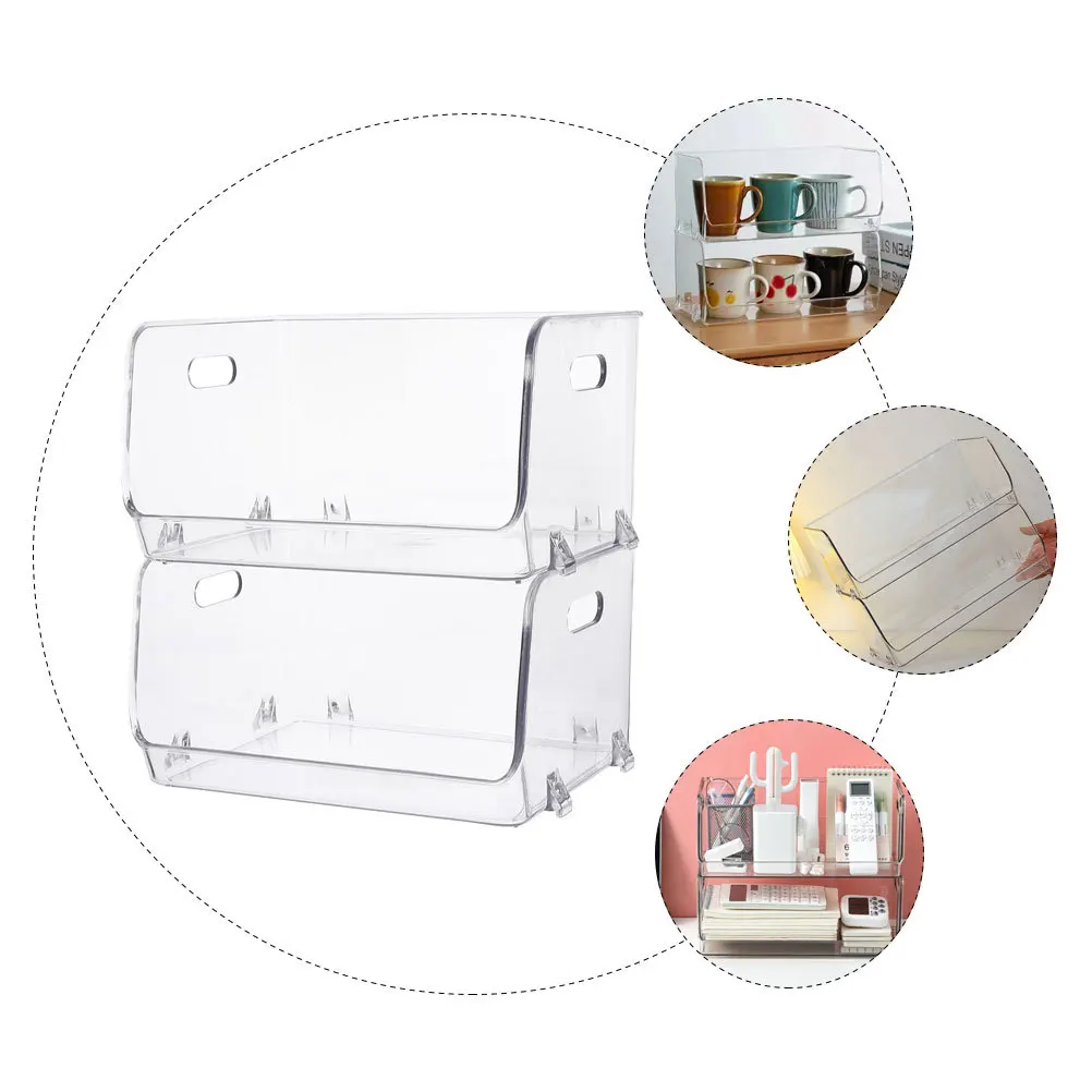 2Pcs Makeup Storage Box Strong Wear Break Resistant Desktop Organizer Stackable Design Stackable Desk Organizer
2Pcs Makeup Storage Box Strong Wear Break Resistant Desktop Organizer Stackable Design Stackable Desk Organizer