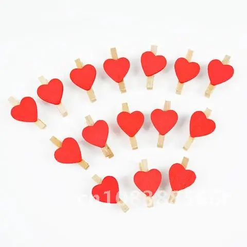50pcs Heart Shape Love Mini Wooden Clip Paper Clips Pegs Valentines Day Wedding Birthday Party Home Decoration DIY Crafts
50pcs Heart Shape Love Mini Wooden Clip Paper Clips Pegs Valentines Day Wedding Birthday Party Home Decoration DIY Crafts