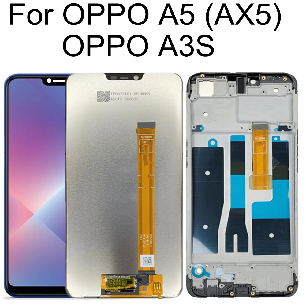 6,2 для OPPO AX5 PBAM00/A3S CPH1803 полный ЖК-дисплей с дигитайзером сенсорного экрана в сборе, запасные части
6,2 для OPPO AX5 PBAM00/A3S CPH1803 полный ЖК-дисплей с дигитайзером сенсорного экрана в сборе, запасные части