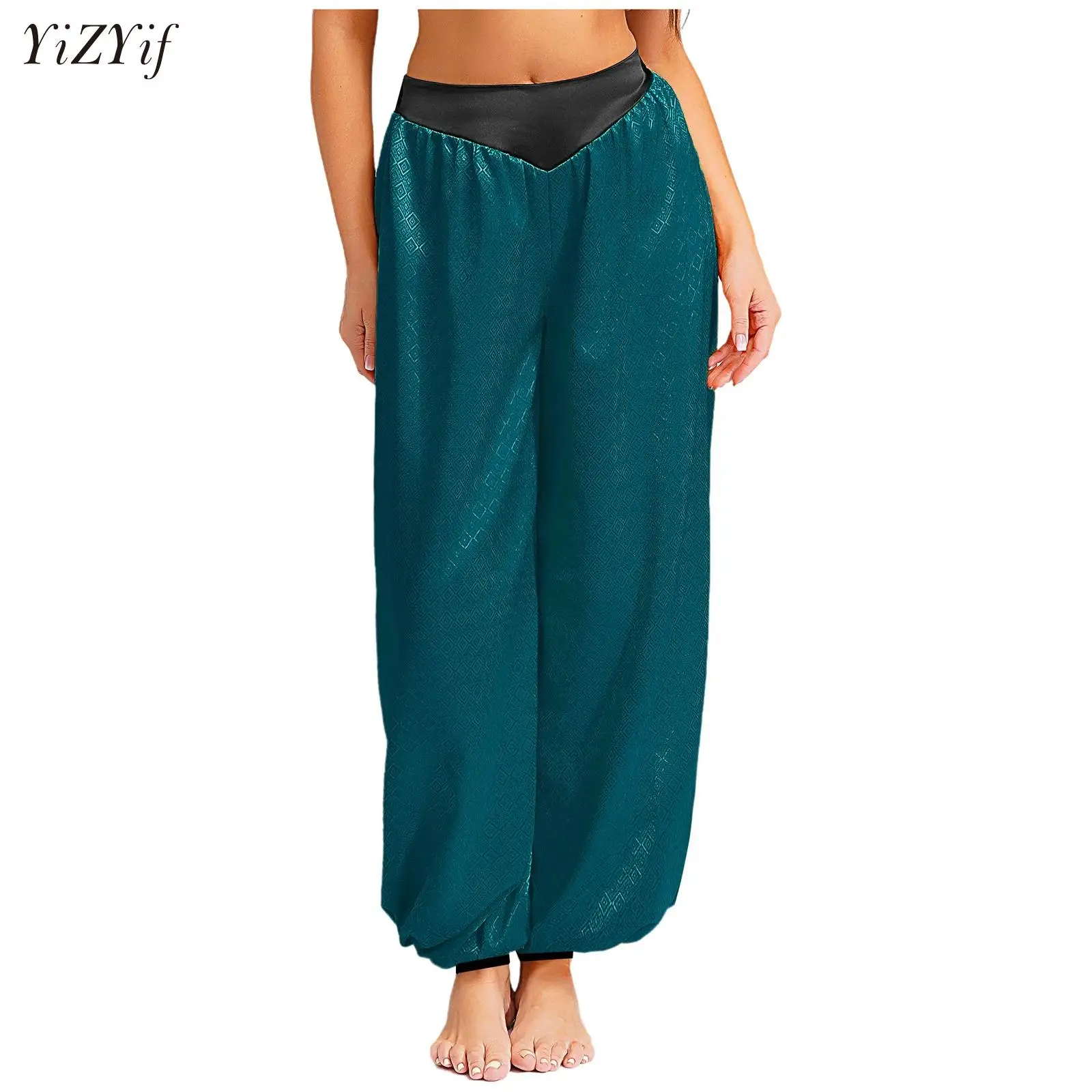 Womens Belly Dance Harem Pants Halloween Carnival Costume Jacquard Trouser Tribal Arabic Dance Stage Performance Loose Pants
Womens Belly Dance Harem Pants Halloween Carnival Costume Jacquard Trouser Tribal Arabic Dance Stage Performance Loose Pants