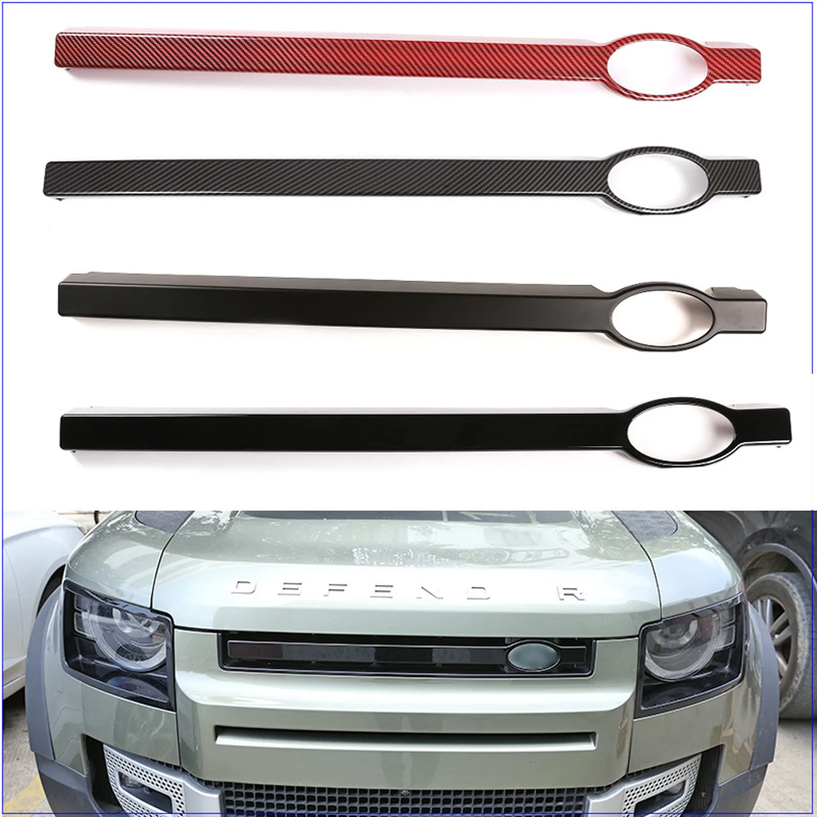 4 color Carbon Fiber ABS Front Grille Trim Decorate Sticker For Land Rover Defender 2020-2024
4 color Carbon Fiber ABS Front Grille Trim Decorate Sticker For Land Rover Defender 2020-2024