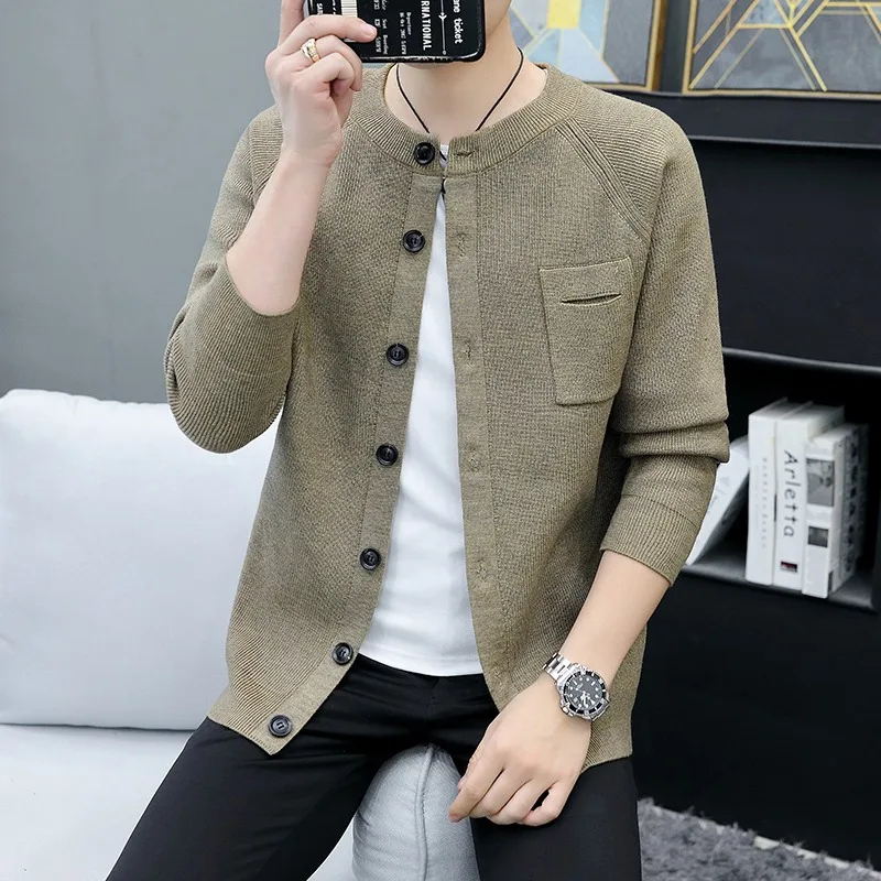 Autumn Winter Knit Cardigan Classic Solid Color Casual Knitted Coat Fashion Versatile Knitwear Jackets Tops Men Clothing
Autumn Winter Knit Cardigan Classic Solid Color Casual Knitted Coat Fashion Versatile Knitwear Jackets Tops Men Clothing