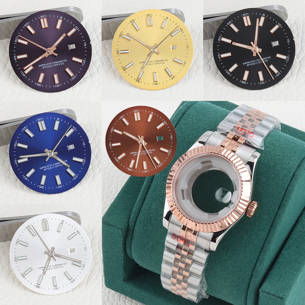 NH05 Watch Case Strap 25mm Green Luminous Dial Sapphire Glass Stainless Steel 33mm Watch Cases for Datejust NH05 NH06 Movement
NH05 Watch Case Strap 25mm Green Luminous Dial Sapphire Glass Stainless Steel 33mm Watch Cases for Datejust NH05 NH06 Movement