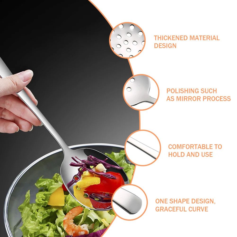 2Pcs Stainless Steel Slotted Spoon Multi-Functional Kitchen Colander Oil Strainer Serving Ladle for Home Restaurant Use
2Pcs Stainless Steel Slotted Spoon Multi-Functional Kitchen Colander Oil Strainer Serving Ladle for Home Restaurant Use