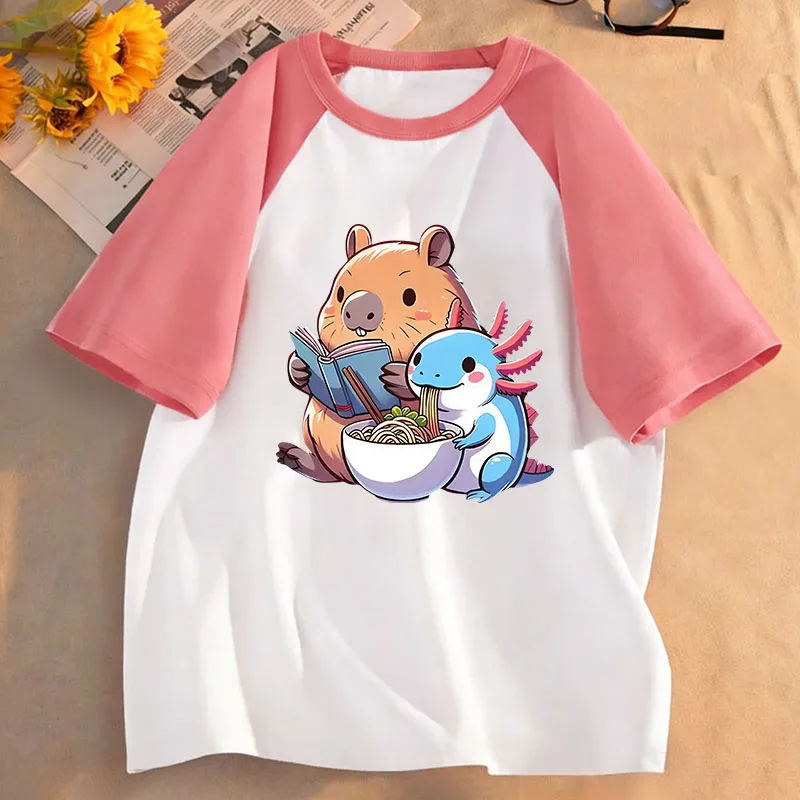 Cute Kawaii Anime Capybara Funny T Shirts Manga Kids Children's T-shirt Boys Girls Summer Spring Casual Top Tee Shirt
Cute Kawaii Anime Capybara Funny T Shirts Manga Kids Children's T-shirt Boys Girls Summer Spring Casual Top Tee Shirt