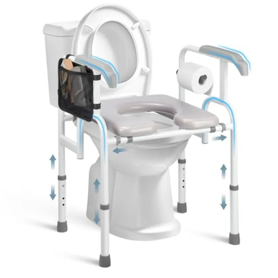 Увеличенное сиденье для унитаза с ручками, широкое, для пожилых людей, регулируемое по высоте и ширине, усиленное, выдерживает до 227 кг
Увеличенное сиденье для унитаза с ручками, широкое, для пожилых людей, регулируемое по высоте и ширине, усиленное, выдерживает до 227 кг