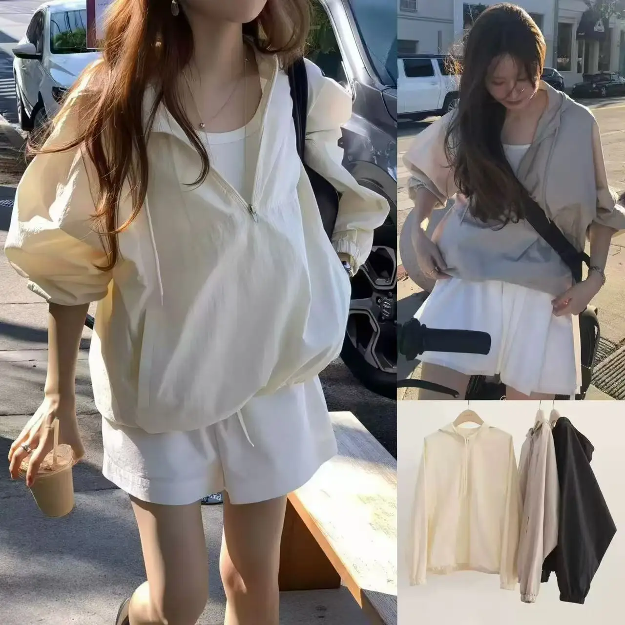 Casual Loose Women's Spring Summer Jacket Windbreaker Thin Zipper Hooded Sun Protection Outerwear Fashionable Ladies' Clothing
Casual Loose Women's Spring Summer Jacket Windbreaker Thin Zipper Hooded Sun Protection Outerwear Fashionable Ladies' Clothing