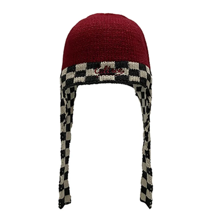 Retro Checkerboard Aviator Beanie 2025 - Scarf-Attached Ski Cap with Embroidered Braids, Plus Size Winter Essential
Retro Checkerboard Aviator Beanie 2025 - Scarf-Attached Ski Cap with Embroidered Braids, Plus Size Winter Essential