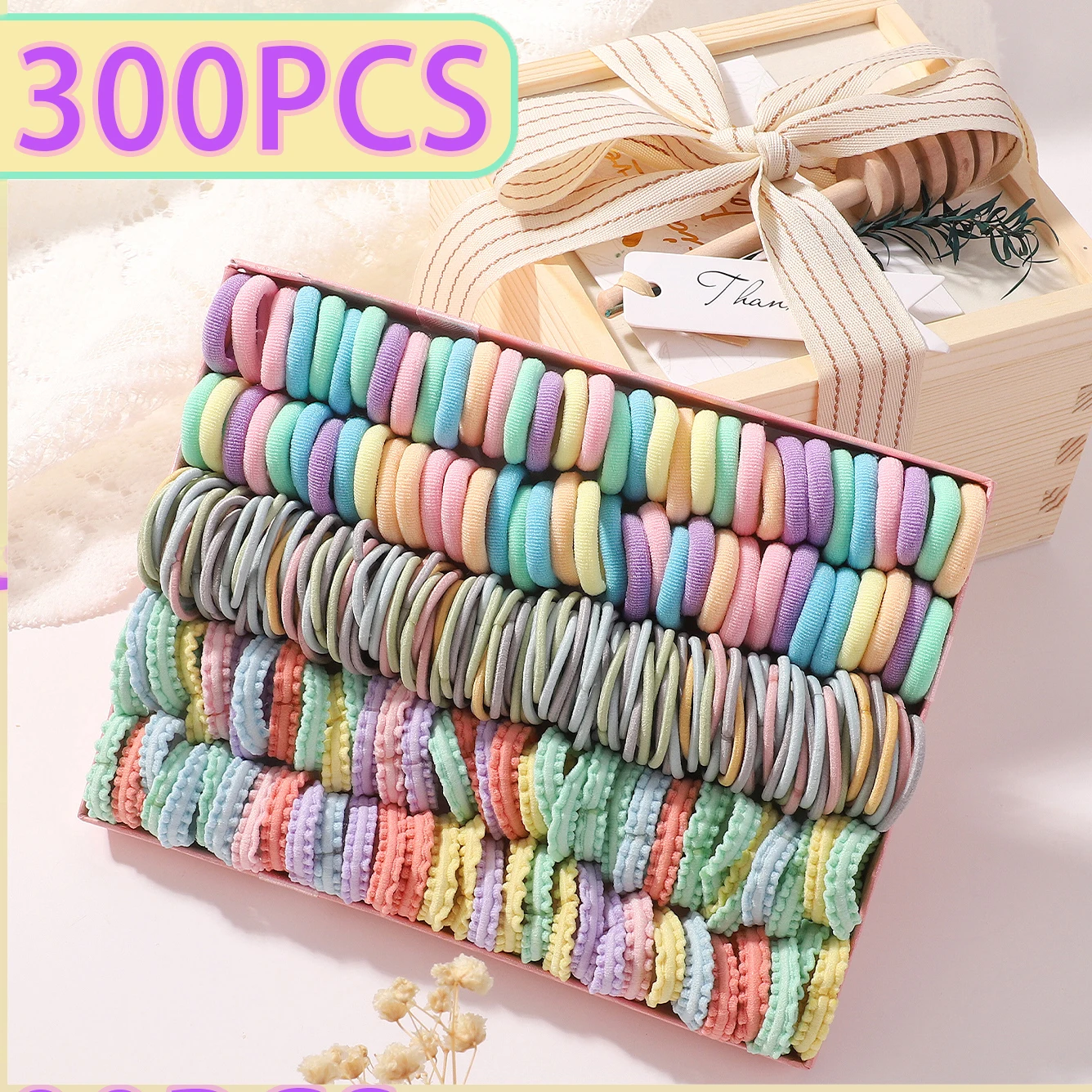 300pcs Cute Colorful Nylon Elastic Hair Bands Set for Women Girls Ponytail Holder Scrunchies Kids Rubber Band Hair Accessories
300pcs Cute Colorful Nylon Elastic Hair Bands Set for Women Girls Ponytail Holder Scrunchies Kids Rubber Band Hair Accessories