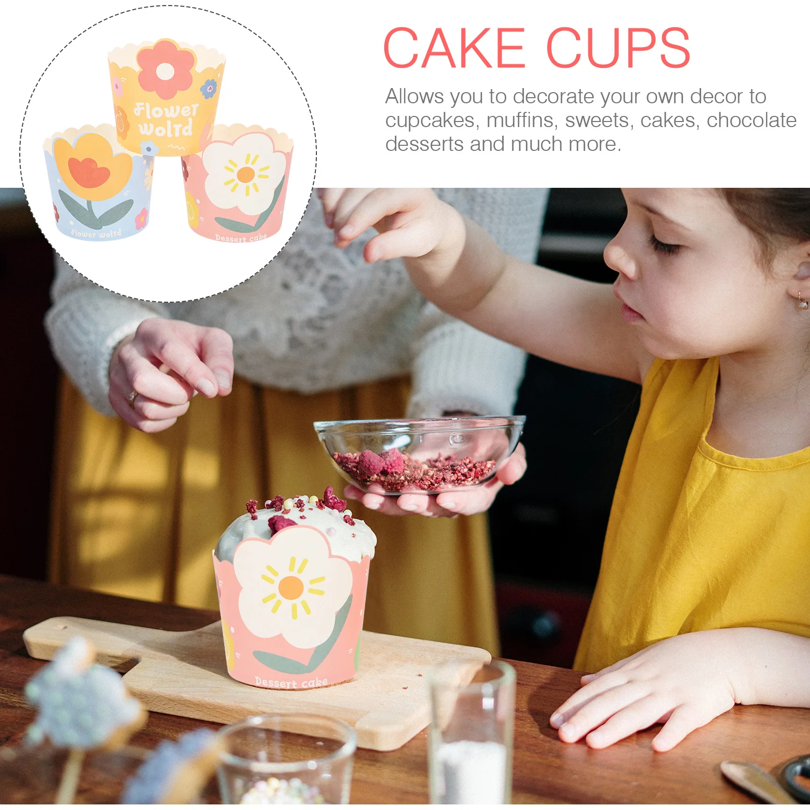 75 Pcs Baking Cake Cup Paper Cupcake Liners Dedicated Muffin Cups Party Disposable Bake Wrappers Chocolate Treats
75 Pcs Baking Cake Cup Paper Cupcake Liners Dedicated Muffin Cups Party Disposable Bake Wrappers Chocolate Treats