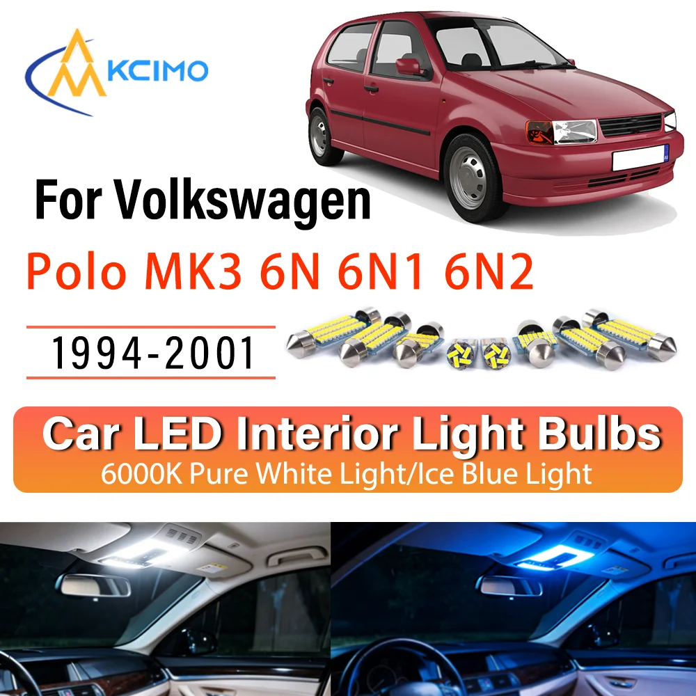 LED Interior Light Bulb Set For Volkswagen Polo MK3 1994-2001 Easy Install Bright White/Blue Dome Map Door Courtesy Brights
LED Interior Light Bulb Set For Volkswagen Polo MK3 1994-2001 Easy Install Bright White/Blue Dome Map Door Courtesy Brights
