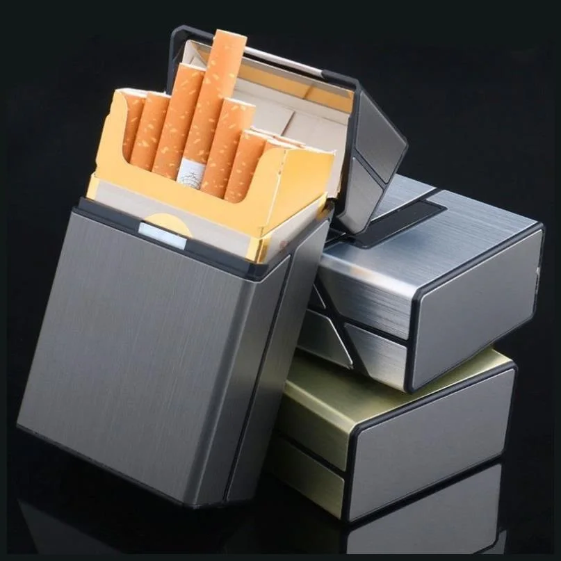 Aluminum Alloy Cigar Cigarette Case, Tobacco Holder, Hold 20 Cigarettes, Storage Box for Men and Women, Waterproof Smoking Acces
Aluminum Alloy Cigar Cigarette Case, Tobacco Holder, Hold 20 Cigarettes, Storage Box for Men and Women, Waterproof Smoking Acces