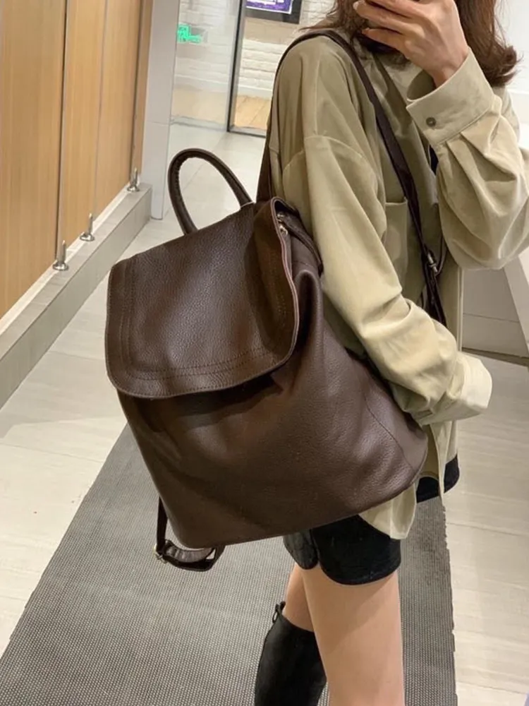 Soft Leather Backpackage Large Capacity Women's Leisure Travel Backpack 2024 New
Soft Leather Backpackage Large Capacity Women's Leisure Travel Backpack 2024 New