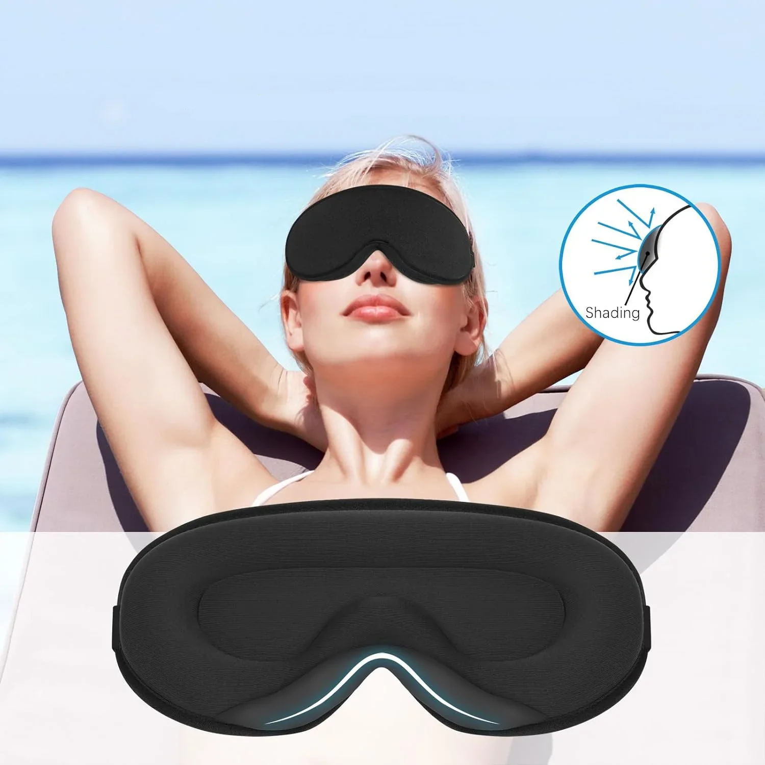 3D Contoured Sleep Mask Blockout Light Eye Cover with Adjustable Strap Soft Comfy Eye Shade for Nap Travel Blindfold Eye Pillow
3D Contoured Sleep Mask Blockout Light Eye Cover with Adjustable Strap Soft Comfy Eye Shade for Nap Travel Blindfold Eye Pillow