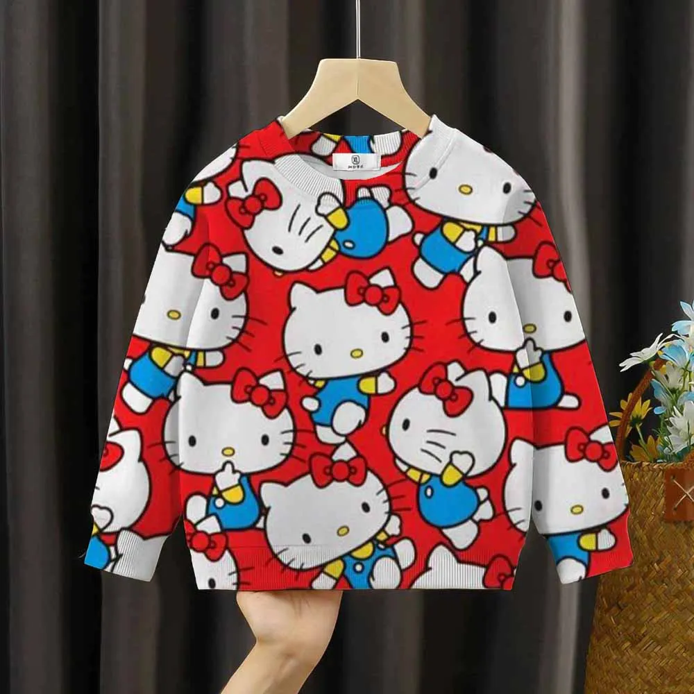 Hello Kitty Women's Sports Shirt 15 Color Multi functional Long Sleeve Top Children's Printed Round Neck Hoodie Children's New A
Hello Kitty Women's Sports Shirt 15 Color Multi functional Long Sleeve Top Children's Printed Round Neck Hoodie Children's New A