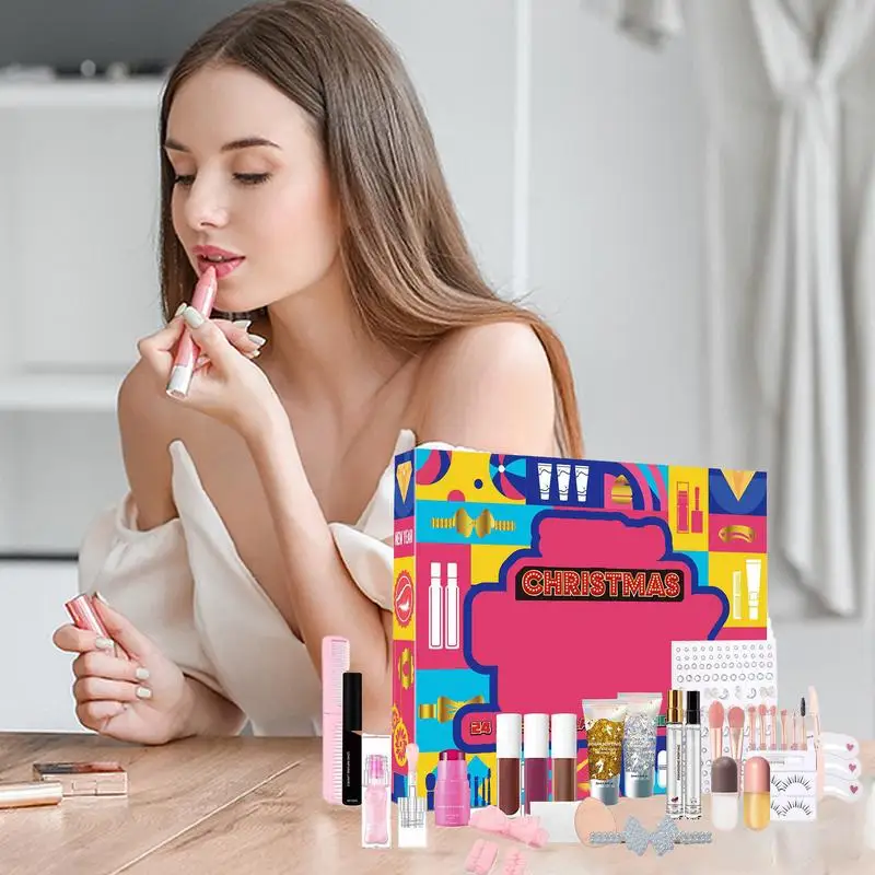 24 Days Makeup Advent Calendars Makeup Countdown 24Pieces Lipsticks Advent Calendars Cosmetic Headband 24Days Makeup Set
24 Days Makeup Advent Calendars Makeup Countdown 24Pieces Lipsticks Advent Calendars Cosmetic Headband 24Days Makeup Set
