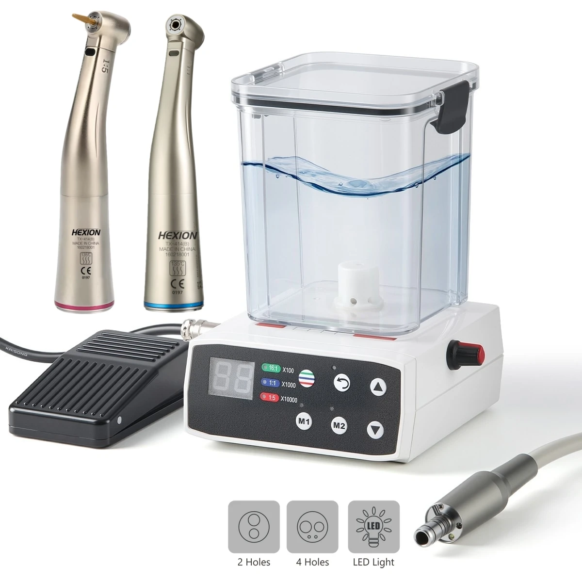 2 In 1Dental LED Brushless Electric Micro Motor With Water Tank1:1/1:5/16:1 Contra Angle Handpiece Dentist Training Clinic Tools
2 In 1Dental LED Brushless Electric Micro Motor With Water Tank1:1/1:5/16:1 Contra Angle Handpiece Dentist Training Clinic Tools