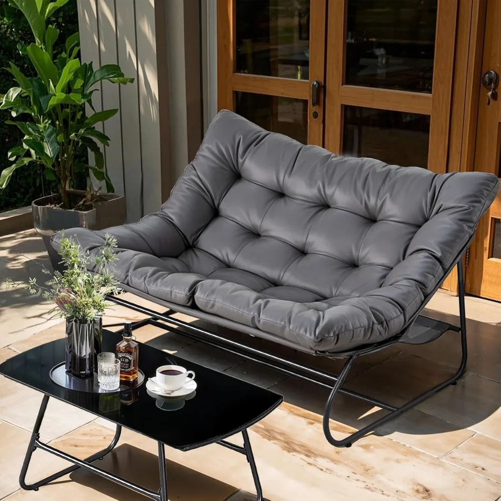 2-piece terrace double sofa with coffee table, outdoor indoor cushioned double sofa, metal frame oversized double sofa
2-piece terrace double sofa with coffee table, outdoor indoor cushioned double sofa, metal frame oversized double sofa