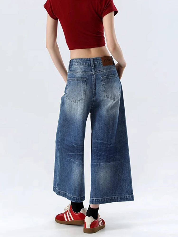 Retro Wide Leg Jeans Women's Loose Straight High Waist Slimming plus Size Small Height Seven Parts Pants Casual Washed Denim
Retro Wide Leg Jeans Women's Loose Straight High Waist Slimming plus Size Small Height Seven Parts Pants Casual Washed Denim
