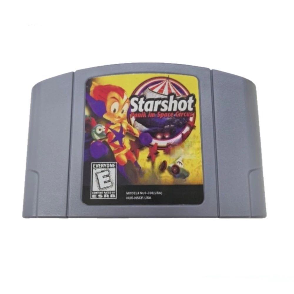 N64 Game Cassette, US Version,Space Circus Fever, 64-bit English Game Cassette, Collection Hobbies, Toy Gifts
N64 Game Cassette, US Version,Space Circus Fever, 64-bit English Game Cassette, Collection Hobbies, Toy Gifts