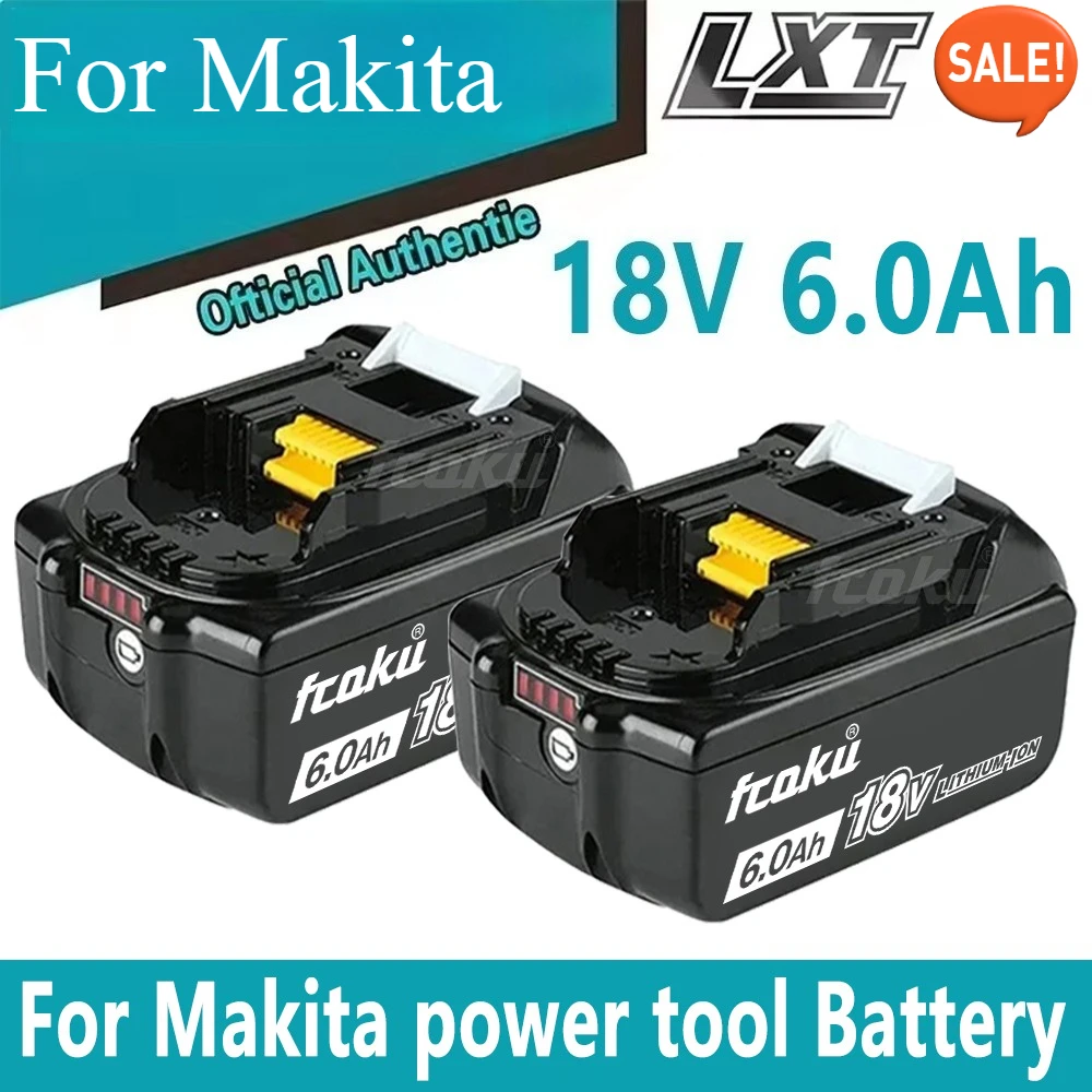 For Makita 18V Chargeable Battery, For Makita 6Ah BL1850B BL1850 BL1860 18650 Compatible Power Tool Battery Wireless Grinder
For Makita 18V Chargeable Battery, For Makita 6Ah BL1850B BL1850 BL1860 18650 Compatible Power Tool Battery Wireless Grinder
