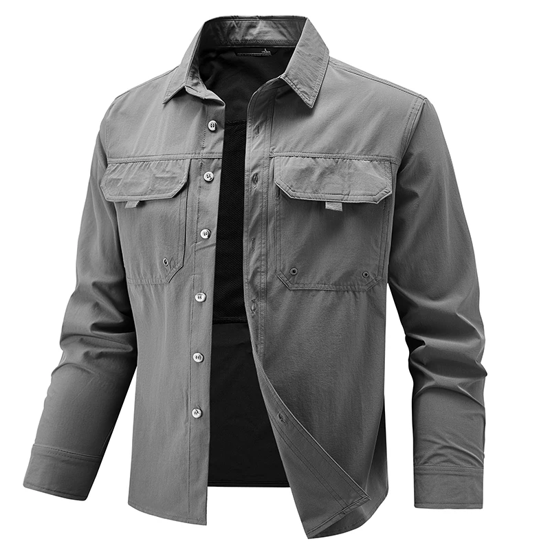 Men's shirt men's long sleeved travel work shirt, multiple pockets business casual Men's oversized loose long sleeved shirt
Men's shirt men's long sleeved travel work shirt, multiple pockets business casual Men's oversized loose long sleeved shirt
