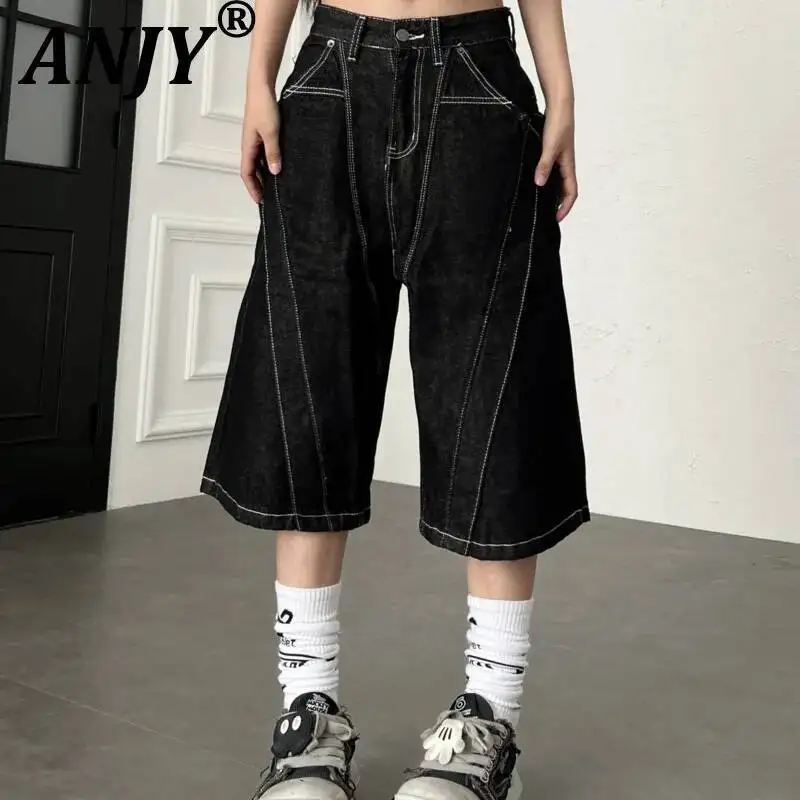 ANJY Spring Summer New Women American Style Vintage Thread Design Ins Cropped Jeans Dark High Street Hip Hop Denim Shorts A23826
ANJY Spring Summer New Women American Style Vintage Thread Design Ins Cropped Jeans Dark High Street Hip Hop Denim Shorts A23826